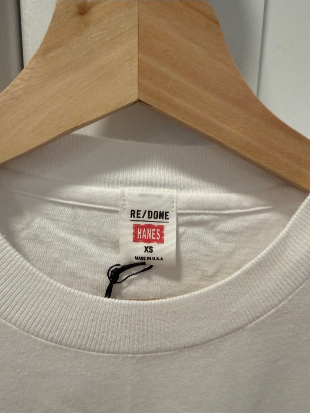 Re/Done White Crew Neck T-Shirt - Oversized - Picture 2 of 4